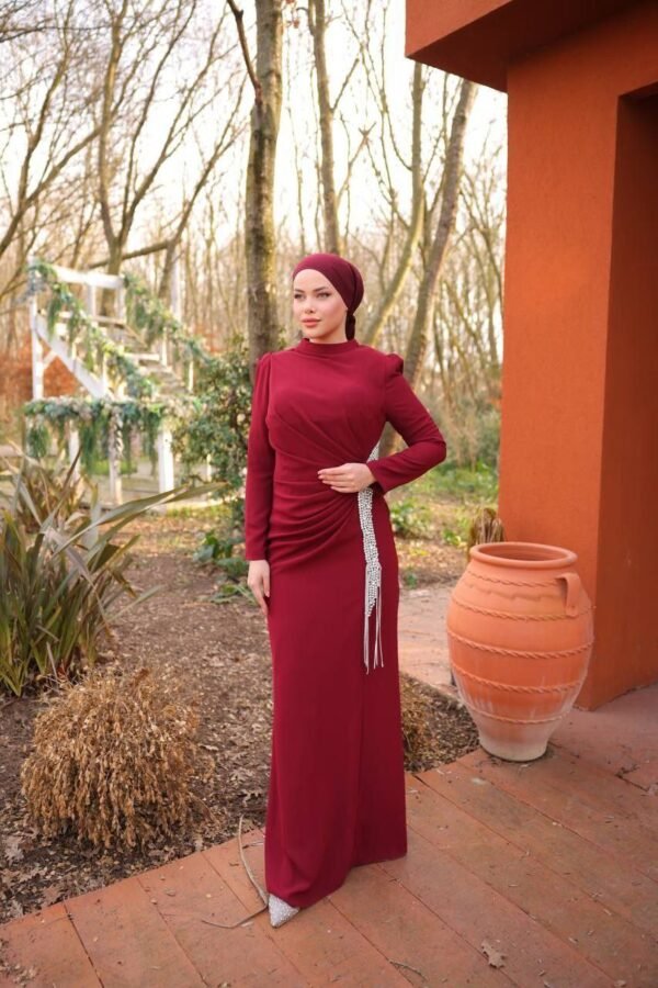 robe longue en crêpe made in Turkiye – Image 4